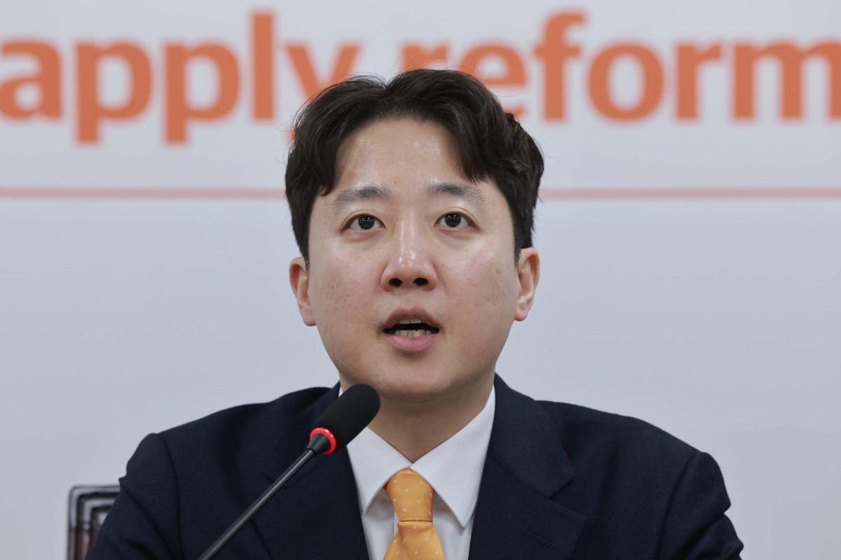 ▲개혁신당 이준석 대표가 22일 서울 여의도 국회에서 열린 최고위원회의에 참석해 발언하고 있다. (연합뉴스)