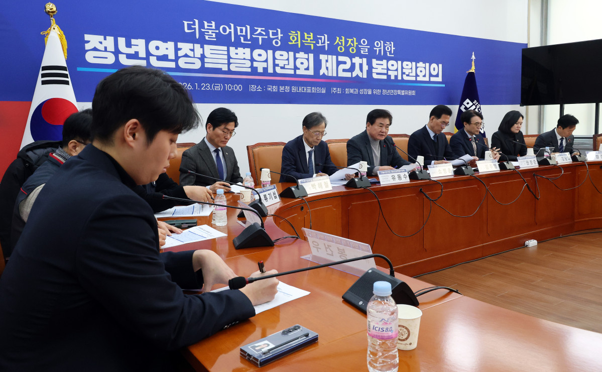 ▲소병훈 더불어민주당 정년연장특별위원장이 23일 국회에서 열린 정년연장특별위원회 제2차 본위원회의에서 발언하고 있다. 사진=연합뉴스