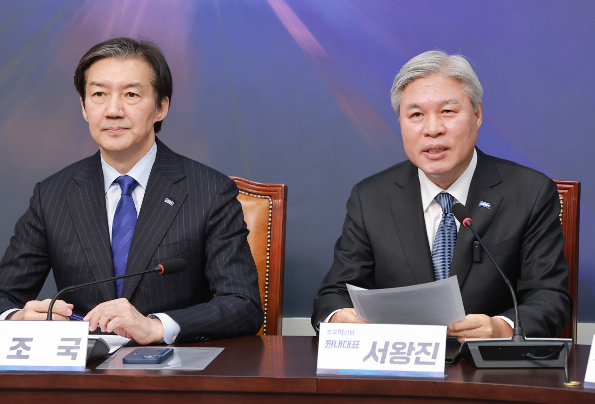 ▲서왕진 조국혁신당 원내대표가 26일 국회에서 열린 최고위원회의에 참석해 발언하고 있다. 사진=연합뉴스