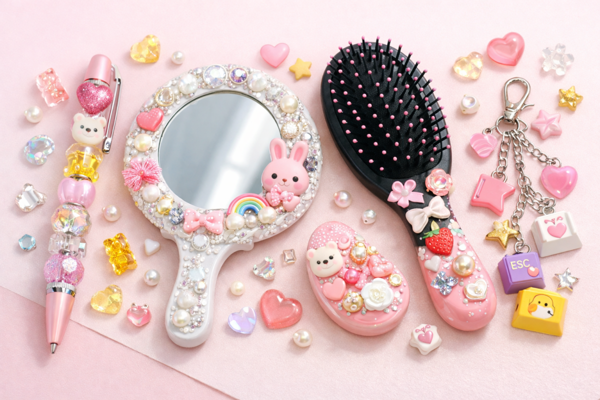 ▲볼꾸·거꾸·빗꾸 그리고 키캡꾸, 동대문 부자재상가로 몰려간 사람들 (출처=오픈AI 챗GPT 편집 이미지)