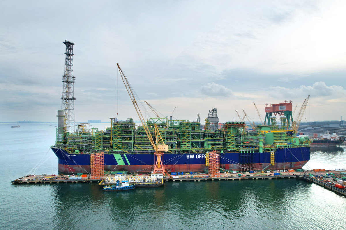 ▲호주 바로사 가스전에 설치된 부유식 천연가스 생산·저장·하역 설비(FPSO). (사진제공=SK이노베이션 E&S)