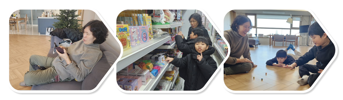 ▲손주의 식사와 여가시간, 학원 등원을 챙기는 윤순옥 씨.(윤나래 기자)