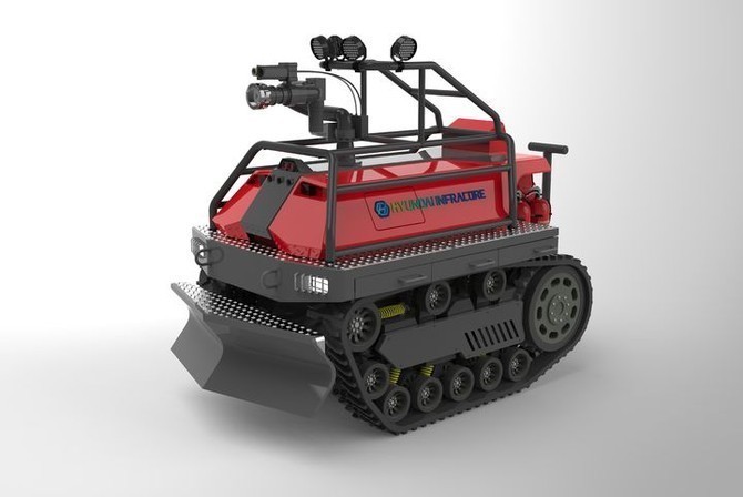 ▲AI화재진압로봇 ‘알파로버‘ (사진제공 = 엠젠솔루션)