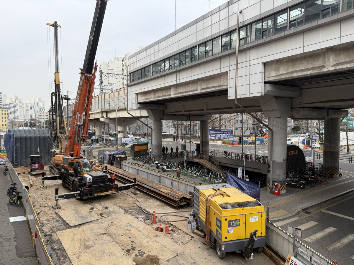 ▲서울 4호선 상계역 일대 동북선 공사가 진행되고 있다. (조유정 기자 youjung@)