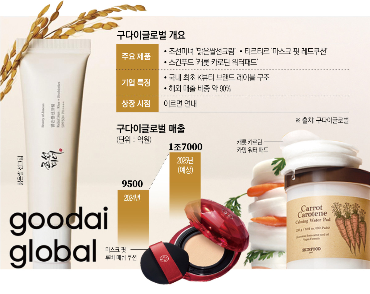 ▲구다이글로벌 기업 개요 및 매출, 대표 제품들 (이투데이 그래픽팀=신미영 기자 )