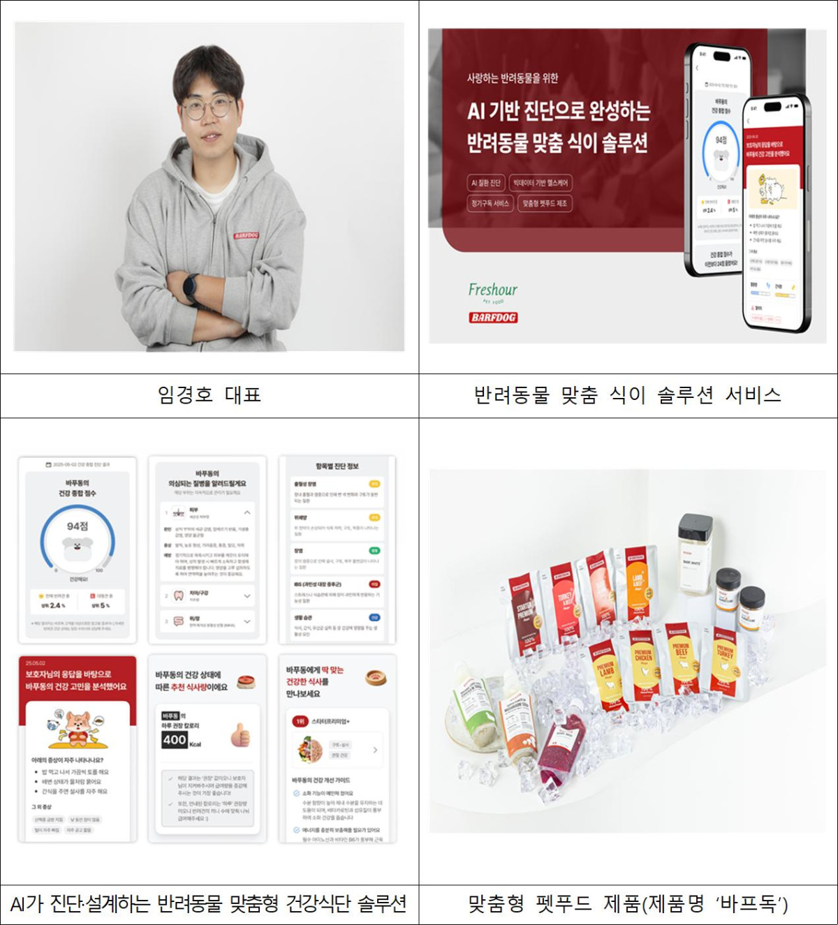 ▲주식회사 프레쉬아워 대표 및 관련 사진 (자료제공=농림축산식품부)