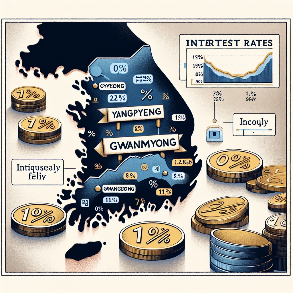 ▲경기도 내 시·군별 금고 이자율 격차를 나타낸 그래픽. 양평군(1.78%)과 광명시(1.95%)가 전국에서 유일하게 1%대 금리를 기록했으며, 수원시(2.87%)와의 격차는 1.09%p에 달한다. (김재학 기자·오픈AI 달리)