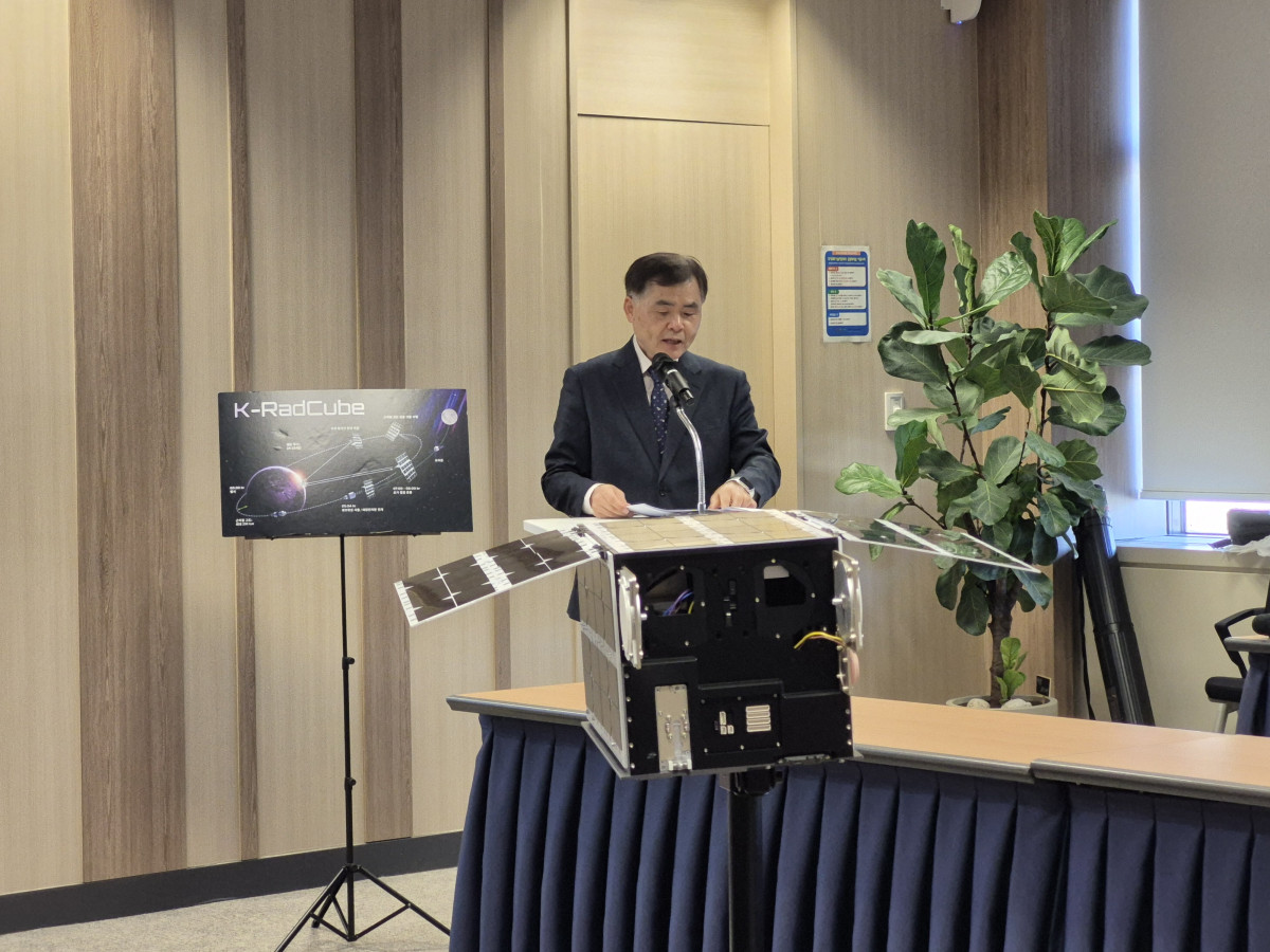 ▲강경인 우주항공청 우주과학탐사부문장이 29일 종로구 과학기술자문위원회 브리핑룸에서 진행된 기자설명회에서 발표하고 있다. (김연진 기자 yeonjin@)