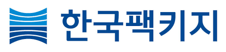 ▲한국팩키지의 기업 로고가 청색 계열로 구성된 모습이 2024년 신흥국 영업 강화와 친환경 포장재 시장 진출을 알리는 기사에 함께 등장하고 있다.