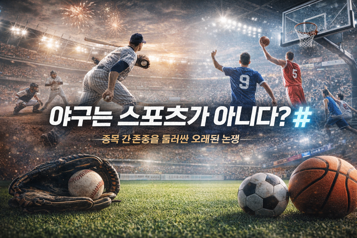 ▲야구는 스포츠가 아니다?…JTBC '예스맨' 김남일 발언 논란 (출처=오픈AI 챗GPT 편집 이미지)