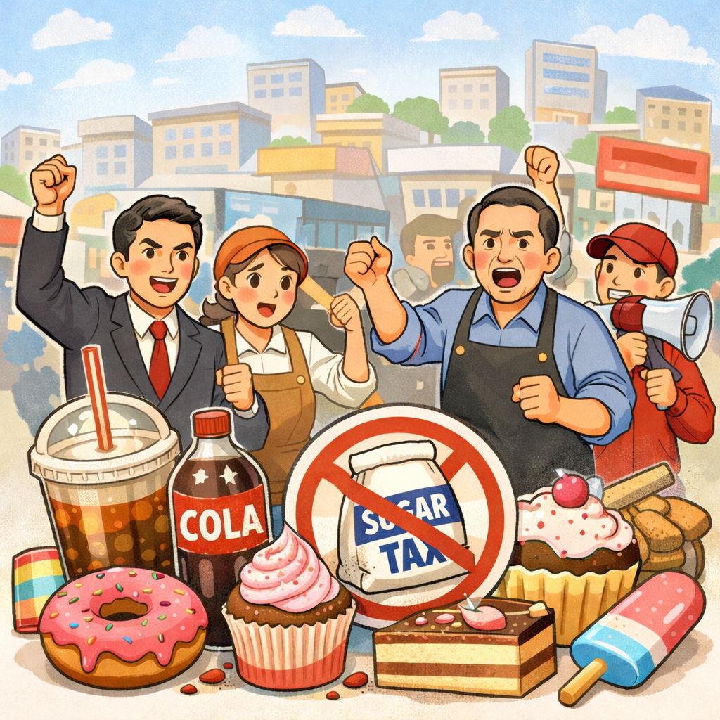 ▲'설탕세 반대' 일러스트 (이미지=ChatGPT/무단전재·재배포 금지)