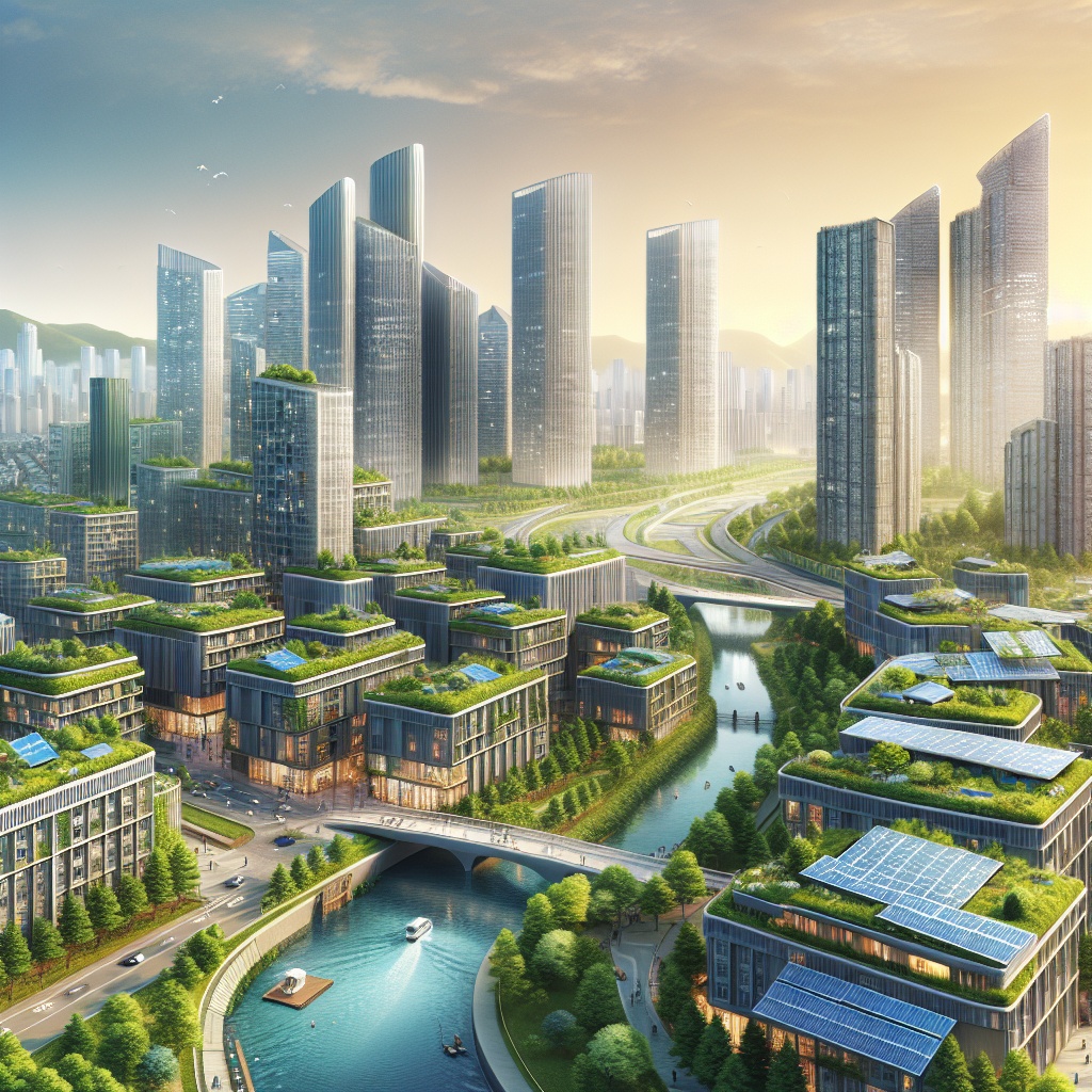 ▲경기도가 추진하는 미래형 주거단지 조감도 이미지. 동연 경기도지사는 30일 2030년까지 주택 80만 호를 공급하고, 역세권 고밀복합개발 '경기 기회타운' 확대, 1기 신도시 재정비 등을 통해 일자리·주거·여가가 어우러진 정주기반을 마련하겠다고 밝혔다. (김재학 기자·오픈AI 달리)