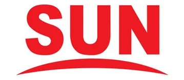 ▲부탄가스 제조기업 태양의 영문 상표인 SUN이 중앙에 붉은 글씨로 강조된 이미지는 글로벌 시장에서 브랜드 인지도를 바탕으로 성장하는 기업의 현황을 보여준다.