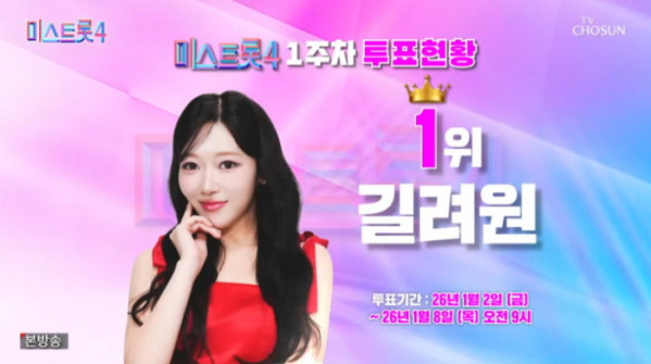 ▲'미스트롯4' 길려원(사진=TV조선 방송화면 캡처)