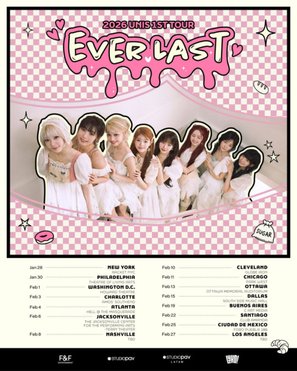 ▲유니스 투어 일정(사진제공=F&F엔터테인먼트)