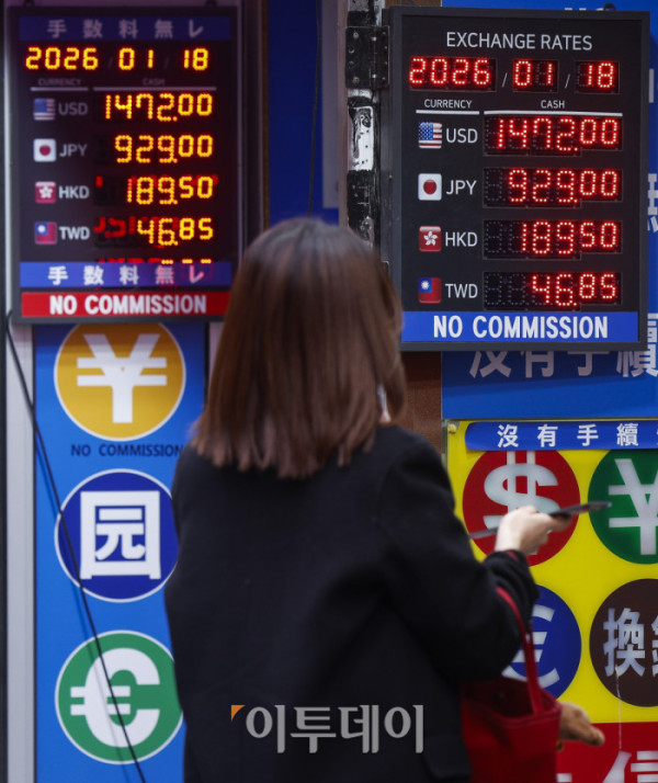 ▲원·달러 환율이 1500원선을 위협하는 가운데 18일 서울 중구 명동의 한 환전소에 환율 시세가 표시돼 있다. 이날 금융권에 따르면 금융감독원은 19일 시중은행 수석부행장들을 소집해 외화 예금 상품과 관련한 마케팅 자제 지침을 전달할 예정이다. 이 자리에서 달러 등 외화 예금 수요를 자극하는 과도한 마케팅을 자제하고, 외화 예금을 원화로 환전할 때 제공할 수 있는 혜택 확대 방안 등을 주문할 것으로 알려졌다. 한편 환율은 15일 스콧 베선트 미국 재무장관의 외환시장 개입 가능성을 시사하는 발언 이후 하락했다가 1470원대 수준으로 다시 반등했다. 조현호 기자 hyunho@