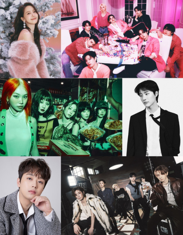▲르세라핌, 보이넥스트도어, 스트레이 키즈, 우즈, 윤아, 이찬원(사진제공=각 소속사)