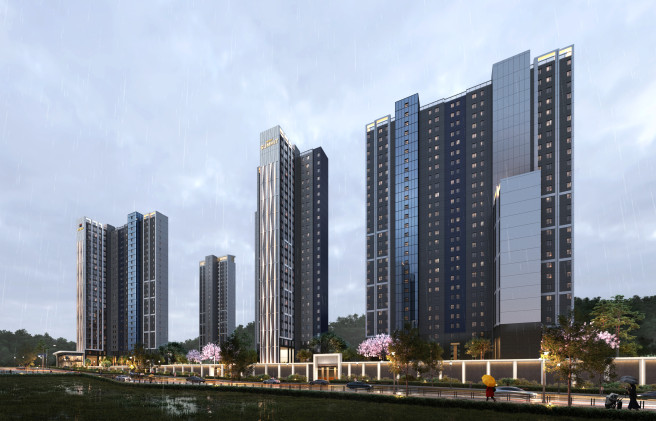 ▲경기 안산 고잔연립6구역 재건축사업 투시도. (사진제공=호반건설)