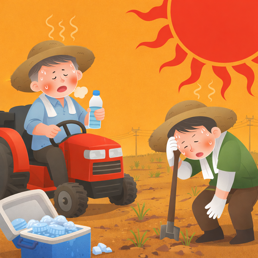 ▲농작업 온열질환 생성형 AI이미지 (챗GPT 이미지)