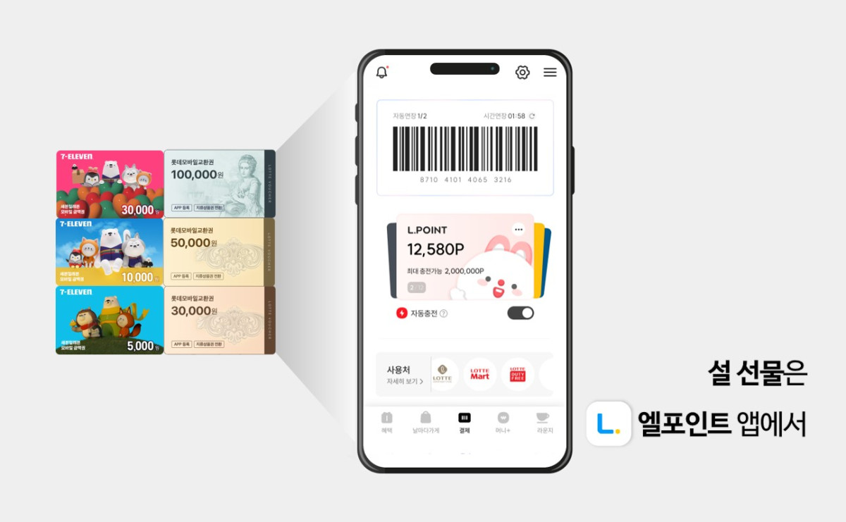 ▲세븐일레븐 모바일금액권·롯데모바일교환권 할인 프로모션 (사진제공=롯데멤버스)