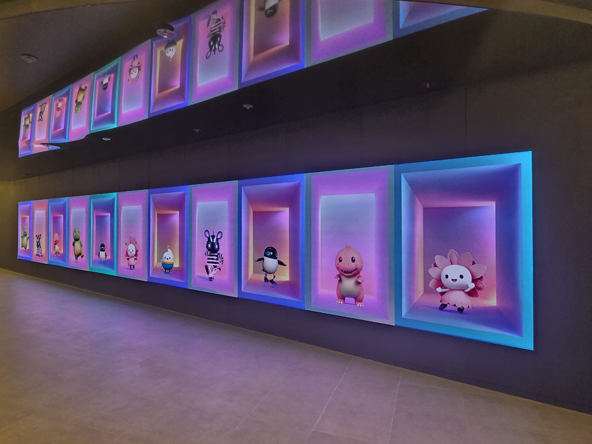 ▲광진미래기술체험관에 들어서면 보이는 대형 전광판 사진 (윤희성 기자 yoonheesung@)