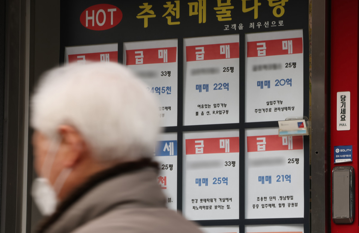 ▲서울 성동구 한 부동산 중개업소에 붙은 급매물 안내문. (사진제공=연합뉴스)