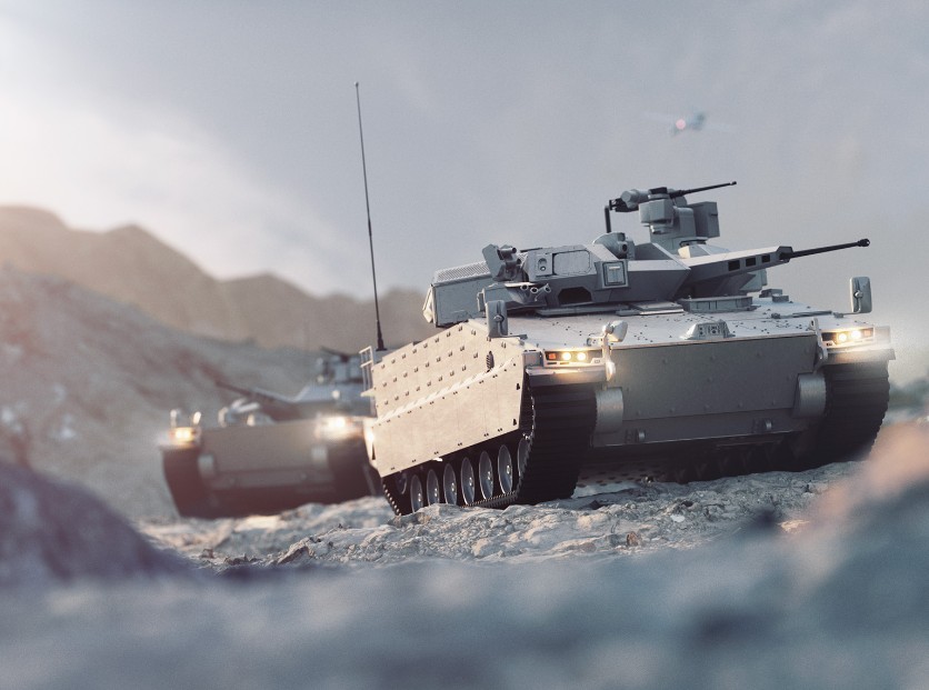 ▲한화에어로스페이스의 '레드백' 장갑차 (한화에어로스페이스)