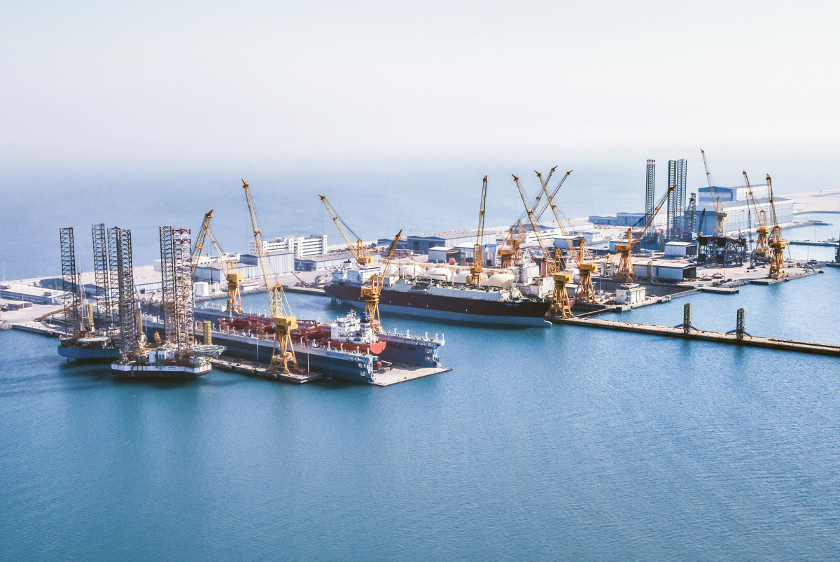 ▲카타르 조선소(QSTS) 전경. (사진= 삼성중공업)