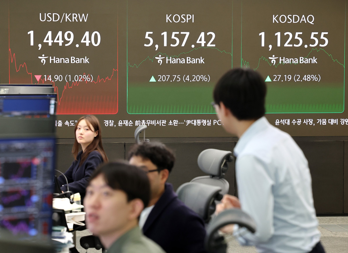 ▲서울 중구 하나은행 딜링룸 (연합뉴스)