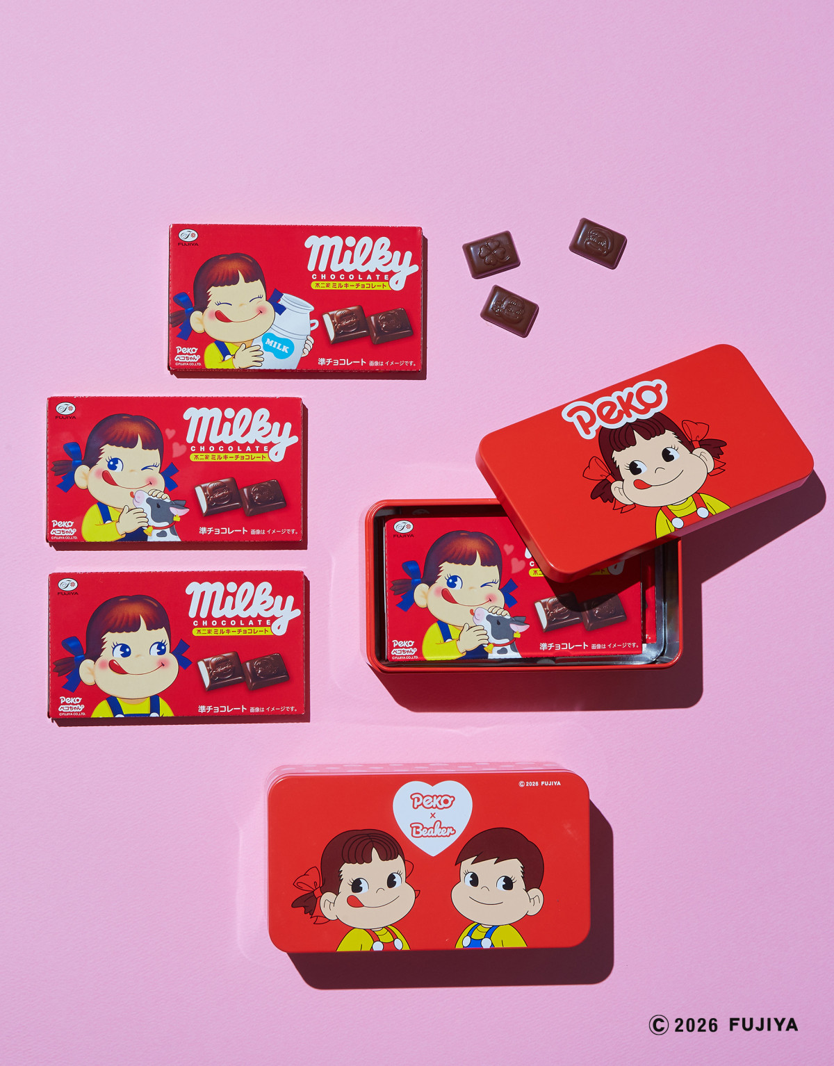 ▲비이커 페코 밸런타인데이 컬래버 상품. (사진제공=삼성물산 패션부문)