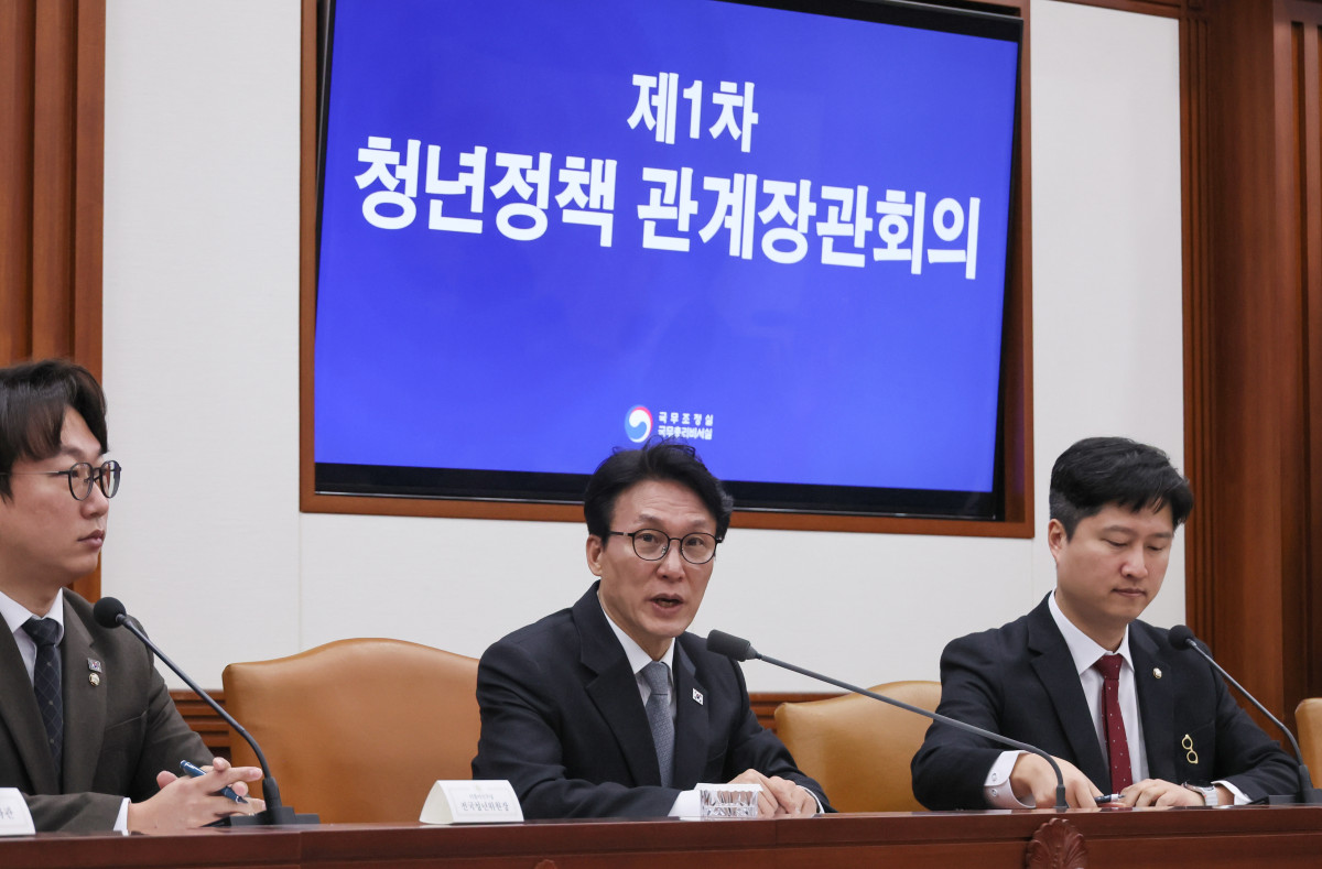 ▲김민석 국무총리가 6일 서울 종로구 정부서울청사에서 열린 청년정책 관계장관회의에서 발언하고 있다. (연합뉴스)