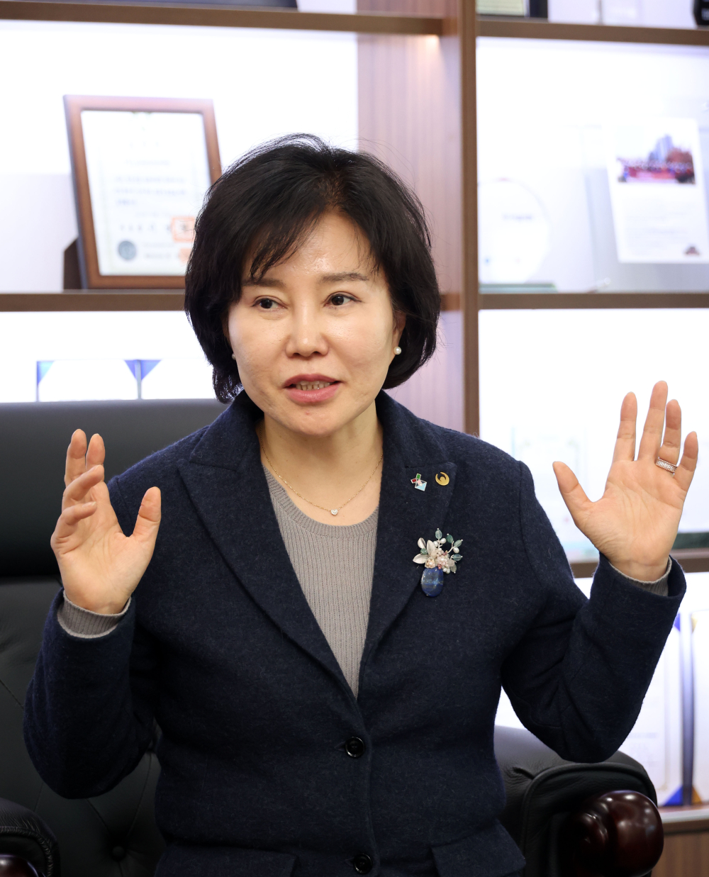 ▲김은경 서민금융진흥원장이 28일 서울 중구 서민금융진흥원 본사 집무실에서 이투데이와 인터뷰를 하고 있다. 고이란 기자 photoeran@ (이투데이DB)