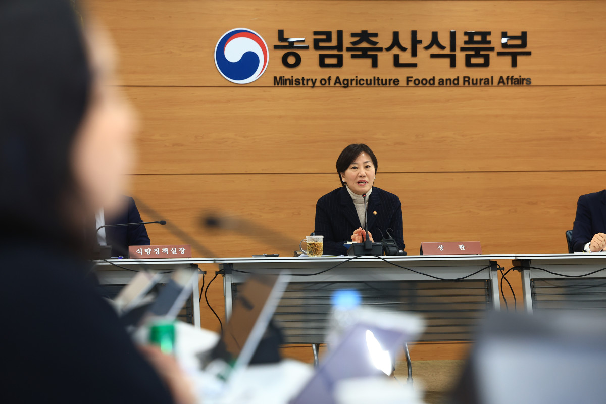 ▲송미령 농림축산식품부 장관이 9일 정부세종청사에서 기자간담회를 열고 인사말을 하고 있다. (사진제공=농림축산식품부)