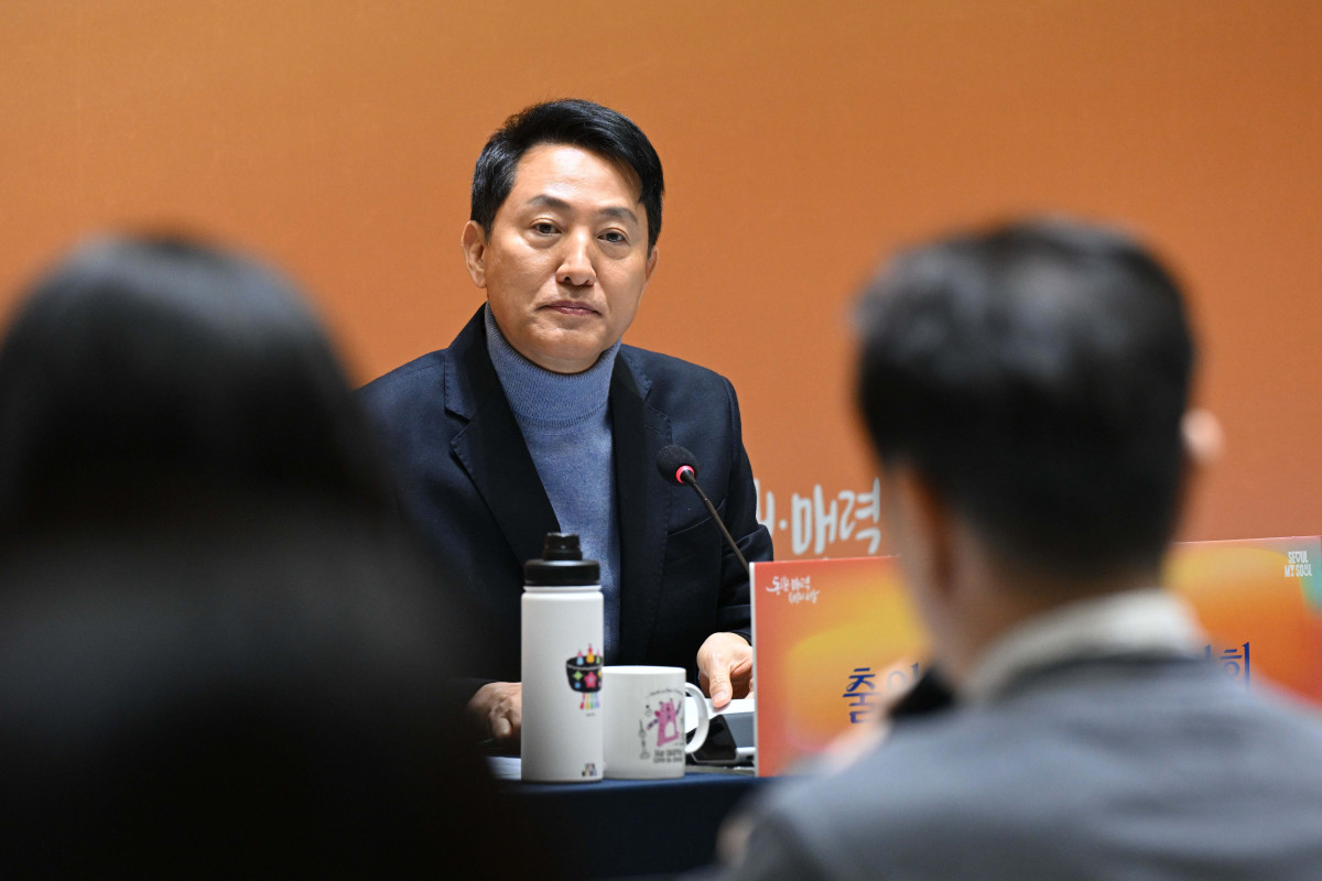 ▲오세훈 서울시장이 10일 서울 중구 서울시청에서 ‘2026년 출입기자단 신년 간담회’를 갖고 있다. 신태현 기자 holjjak@