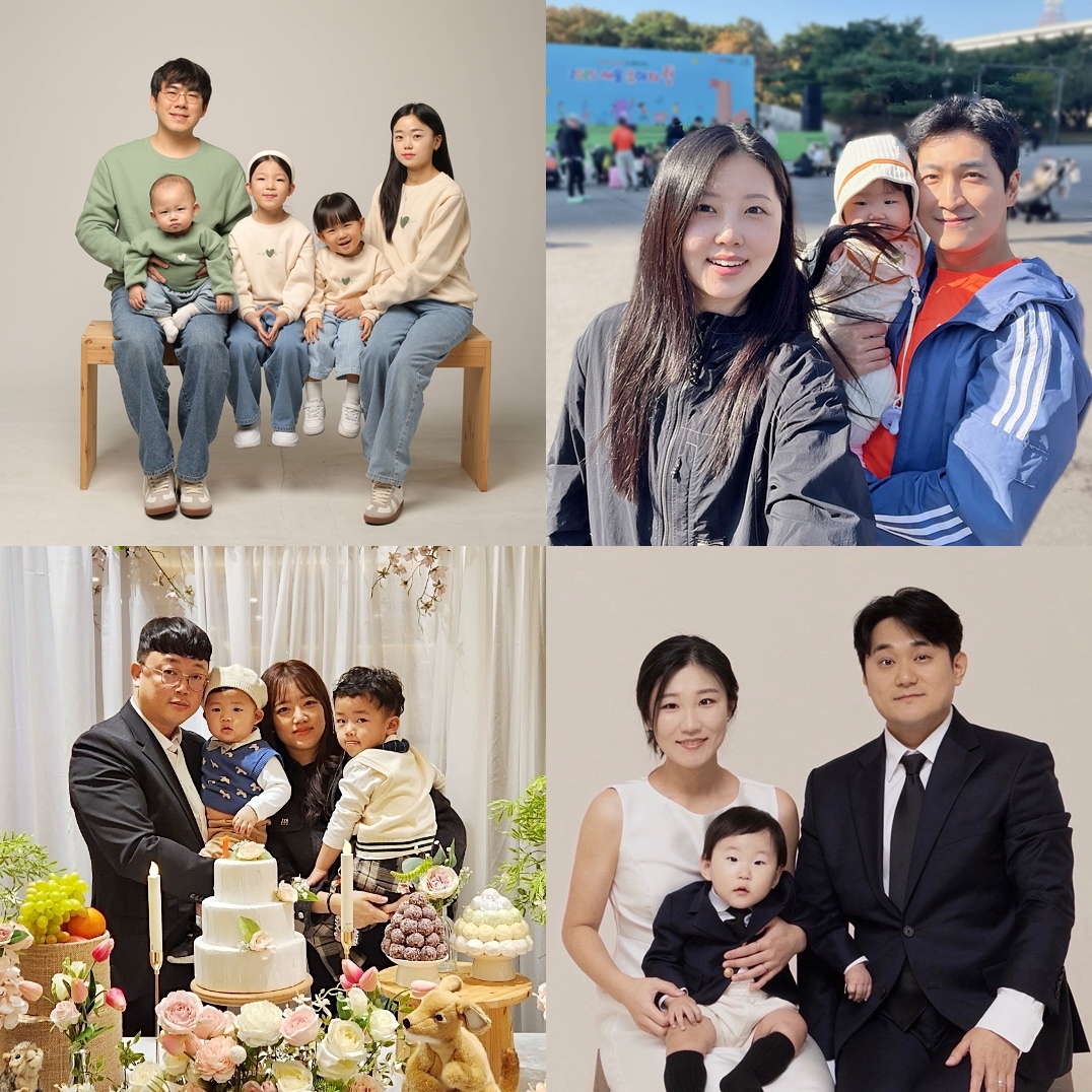 ▲육아동행지원금 1주년 맞이 가족 돌 사진 (사진제공=한화비전)