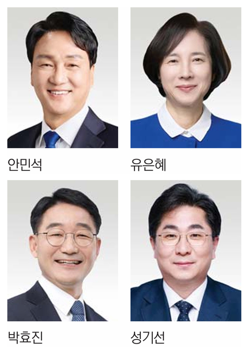 ▲경기도 교육감 진보 후보 4인 (경기도교육감 후보 캠프)