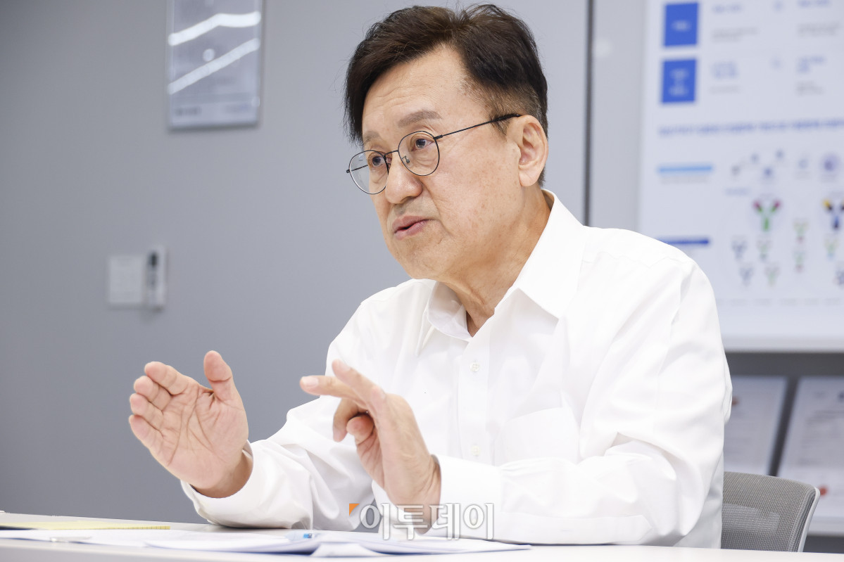 ▲김흥태 이뮨온시아 대표이사가 최근 서울 강서구 이뮨온시아에서 이투데이와 인터뷰를 하고 있다. 조현호 기자 hyunho@