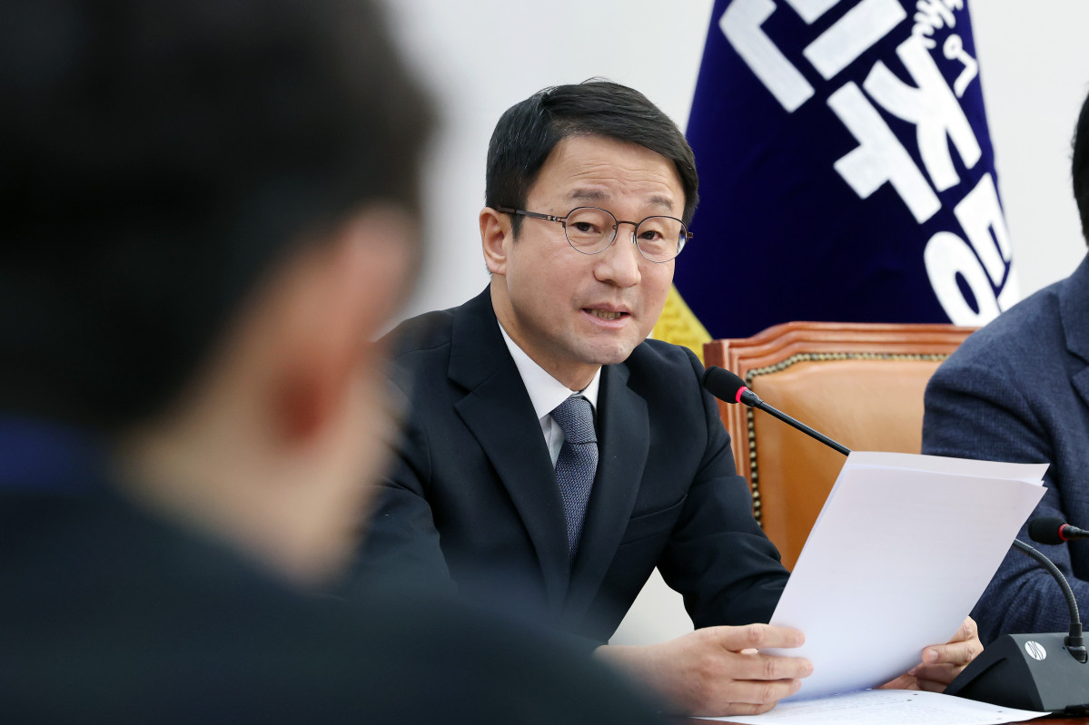 ▲한병도 더불어민주당원내대표가 18일 국회에서 설 민심 및 향후 과제 관련 기자간담회를 갖고 있다. 사진=연합뉴스