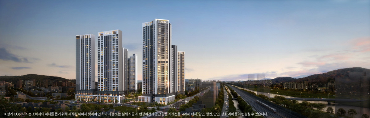 ▲‘안양역 센트럴 아이파크 수자인’ 투시도