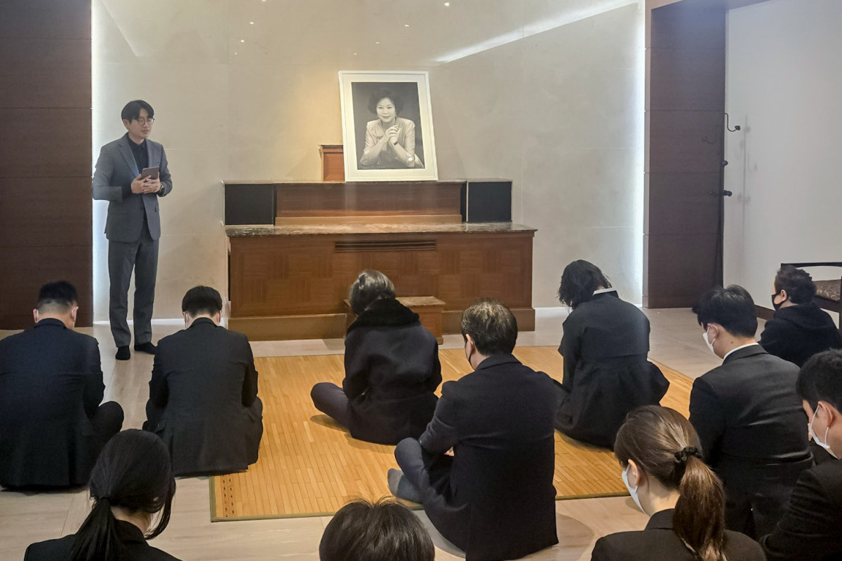 ▲21일 서울 신촌 세브란스병원 장례식장에 마련된 신영자 롯데재단 의장의 빈소 (사진제공=롯데재단)