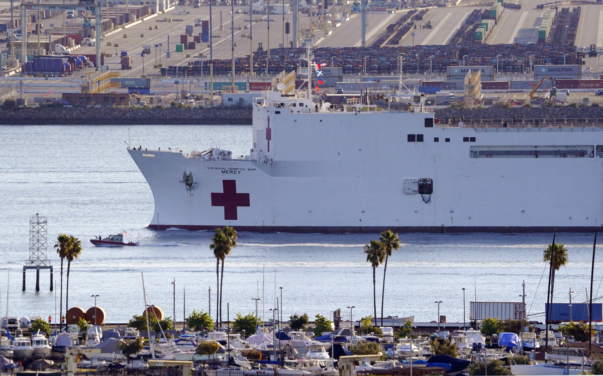 ▲미 해군 병원선 ‘USNS 머시’. (AP뉴시스)