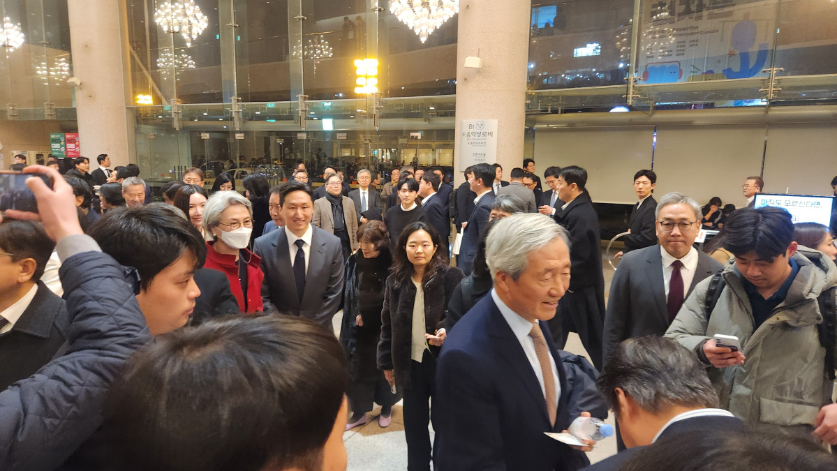 ▲고(故) 정주영 현대그룹 창업회장 25주기를 맞아 열린 추모 음악회에 참석한 정기선 HD현대 회장. 김채빈 기자 chaebi@