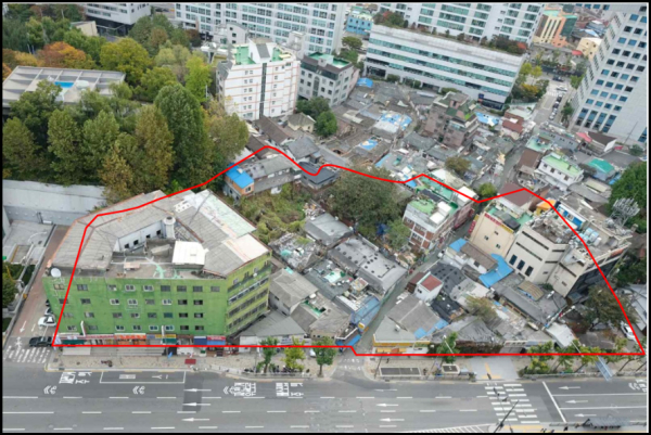▲마포로 5-2구역 현장 전경. (사진제공=마포로5구역 제2지구 재개발 조합)