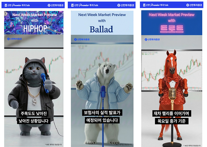 ▲주간 시황 AI영상 콘텐츠 캡쳐 화면. (사진=신한투자증권)