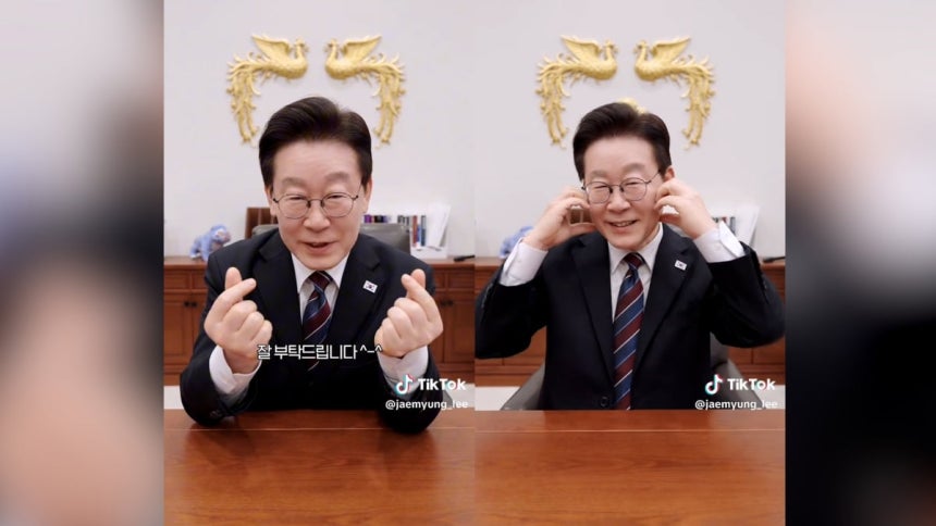 ▲이재명 대통령 틱톡 영상 일부.