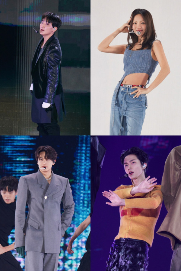 ▲강타(왼쪽 위부터 시계방향), 소녀시대 효연, 승한앤소울, 민호 (사진제공=SM)