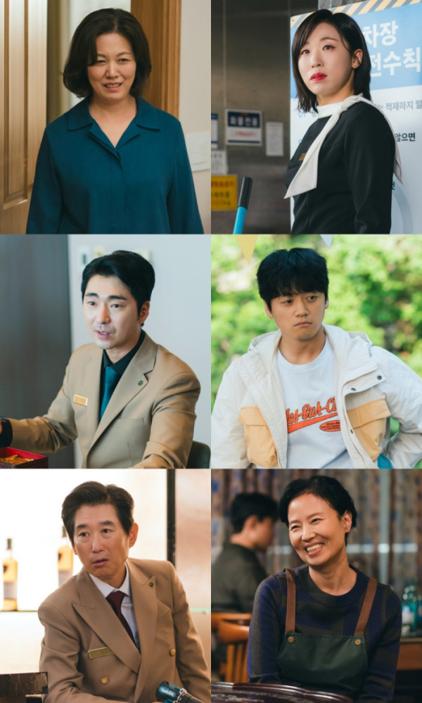 ▲‘미혼남녀의 효율적 만남’ 김정영, 이미도, 박정표, 조복래, 김원해, 오민애(사진제공=SLL)