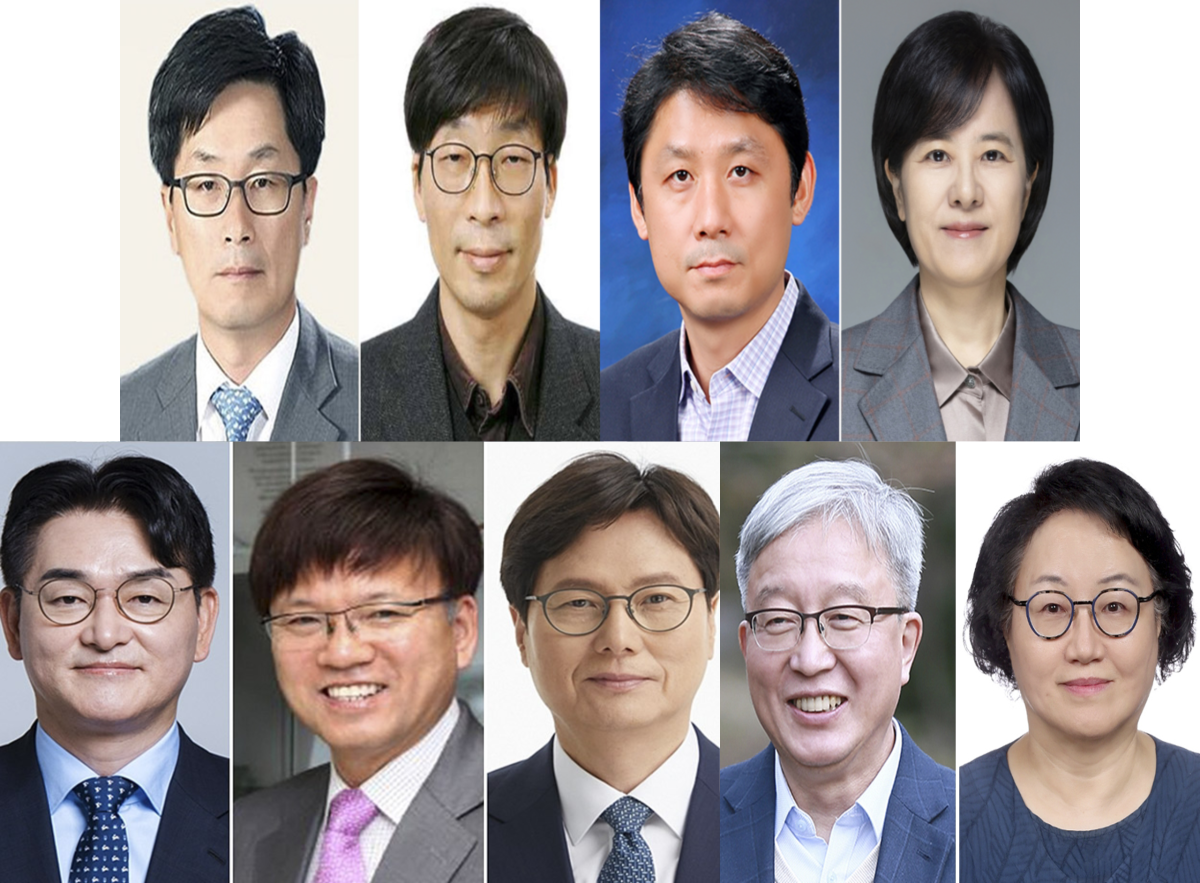 ▲윗줄 왼쪽부터 권익위원장 정일연·진실화해위원장 송상교, 선관위원 윤광일·전현정. 아랫줄 왼쪽부터 규제합리화위 부위원장에 남궁범·박용진·이병태, 기본사회부위원장 강남훈·생명윤리심의위원장 김옥주. (연합뉴스)