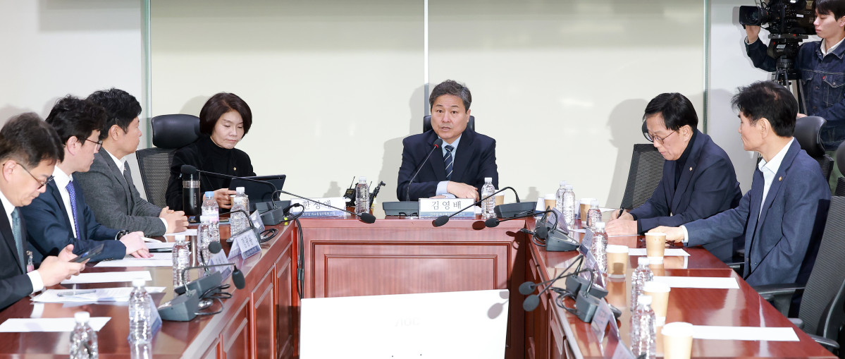 ▲국회 외교통일위원회 여당 간사인 김영배 더불어민주당 의원이 3일 국회의원회관에서 열린 이란 사태 관련 민주당-외교부 당정간담회에 참석해 발언하고 있다. 사진=연합뉴스