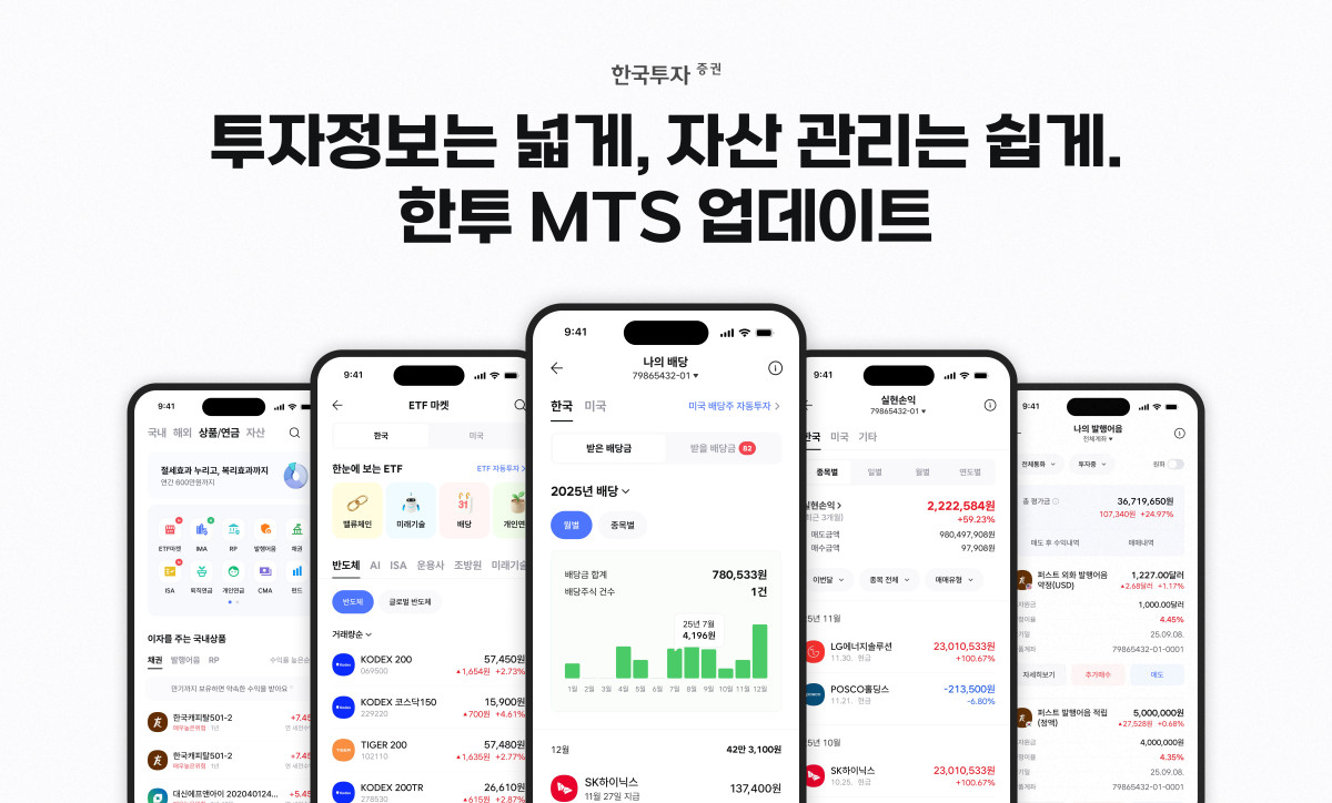 ▲한국투자증권 MTS 개편. (사진제공=한국투자증권)